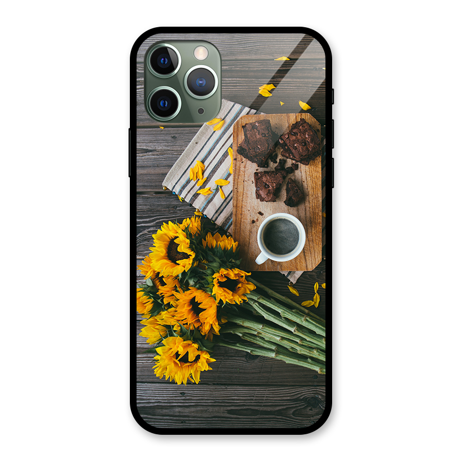 Coffee and Flowers Glass Back Case for iPhone 11 Pro
