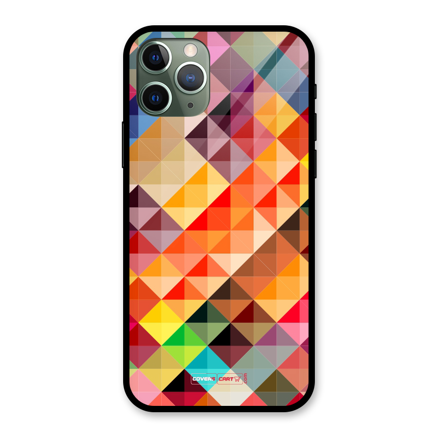 Colorful Cubes Glass Back Case for iPhone 11 Pro