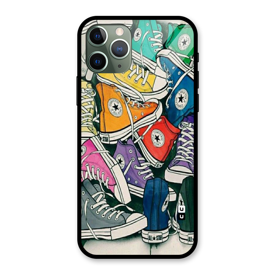 Colorful Shoes Glass Back Case for iPhone 11 Pro