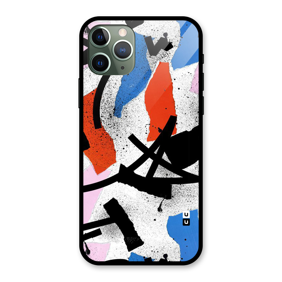 Coloured Abstract Art Glass Back Case for iPhone 11 Pro