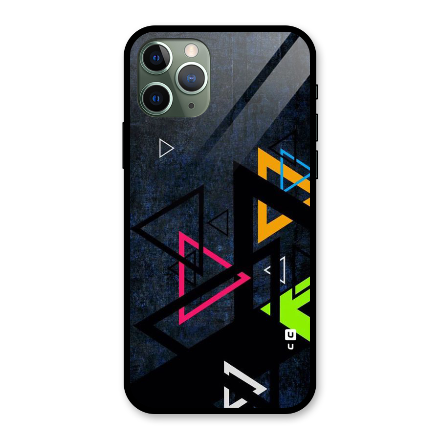 Coloured Triangles Glass Back Case for iPhone 11 Pro