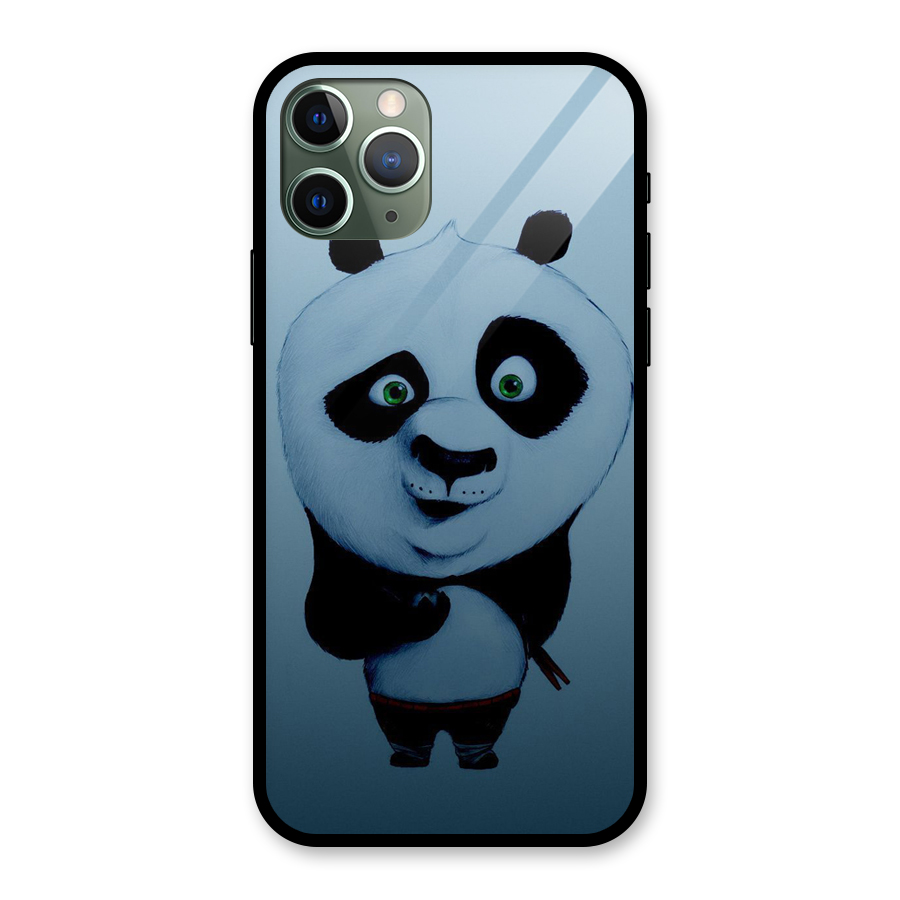 Confused Cute Panda Glass Back Case for iPhone 11 Pro