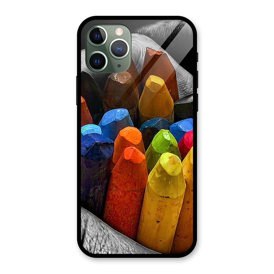Crayons Beautiful Glass Back Case for iPhone 11 Pro