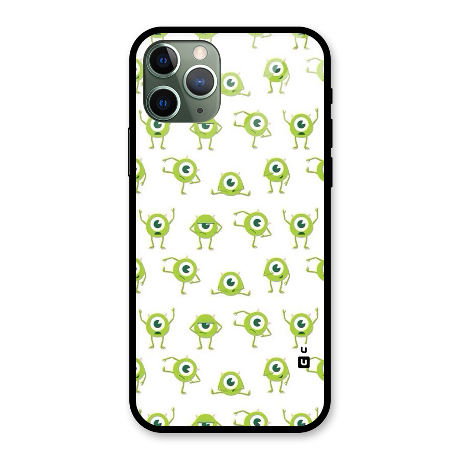 Crazy Green Maniac Glass Back Case for iPhone 11 Pro