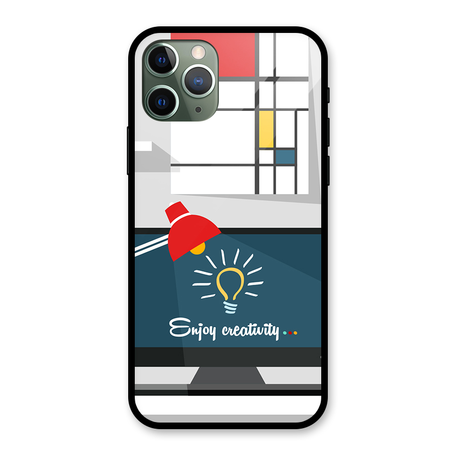 Creative-Workspace-Design Glass Back Case for iPhone 11 Pro