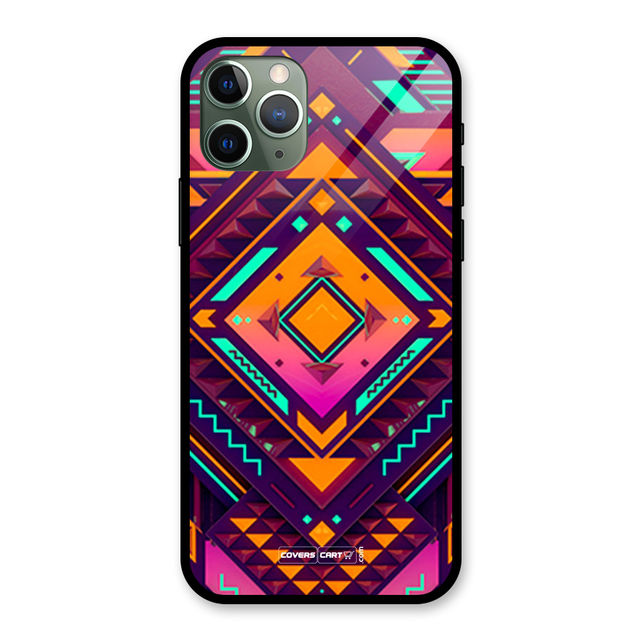 Creative Rhombus Glass Back Case for iPhone 11 Pro