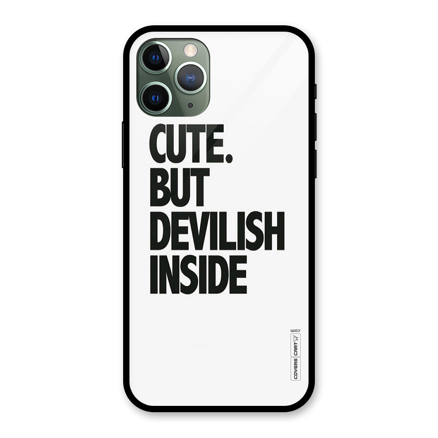 Cute But Devil Glass Back Case for iPhone 11 Pro