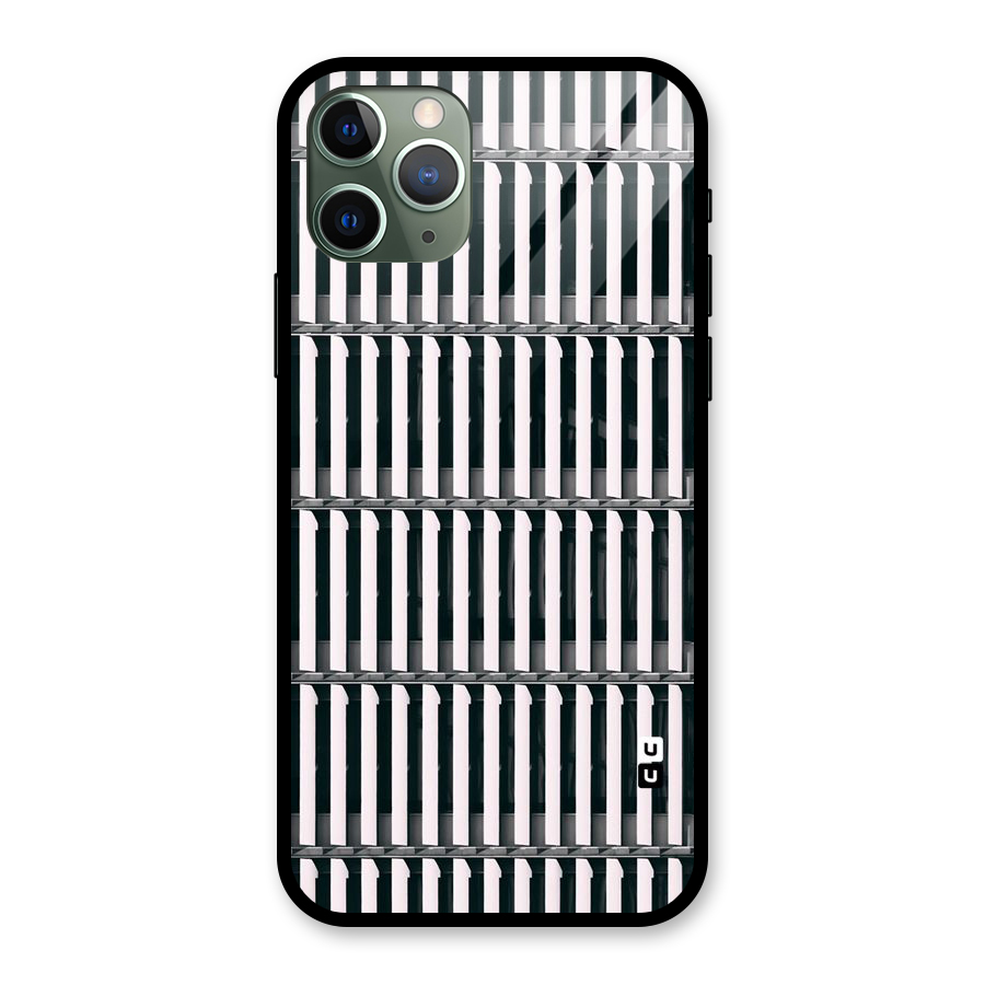 Dark Lines Pattern Glass Back Case for iPhone 11 Pro