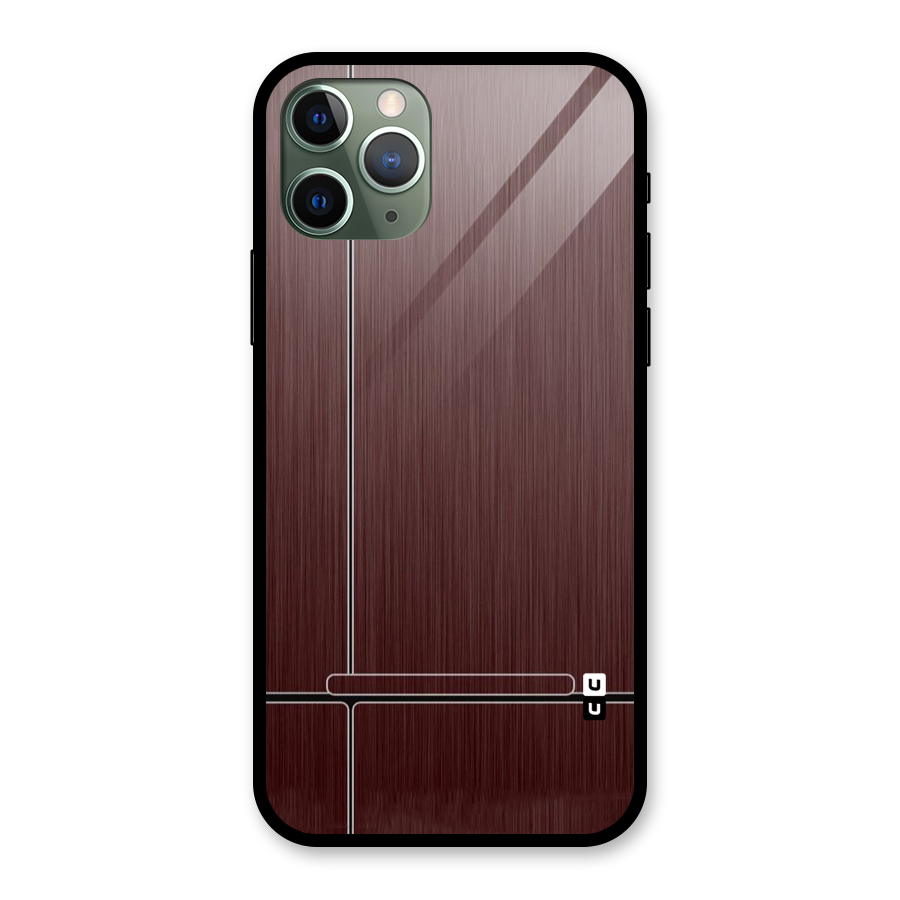 Dark Maroon Classic Design Glass Back Case for iPhone 11 Pro