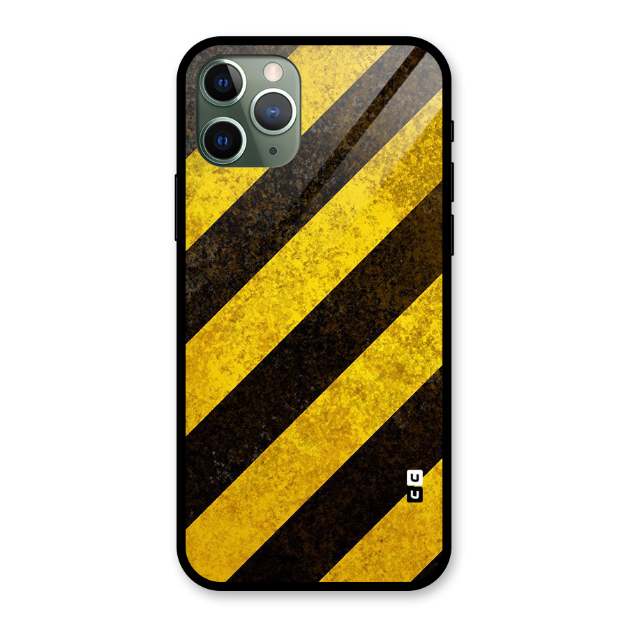 Diagonal Road Pattern Glass Back Case for iPhone 11 Pro
