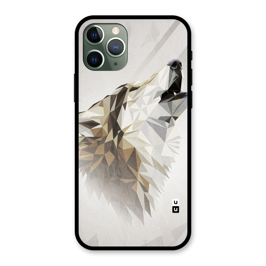 Diamond Wolf Glass Back Case for iPhone 11 Pro