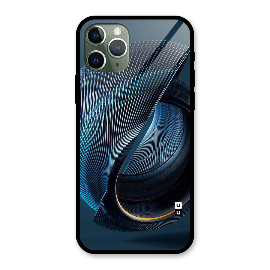 Digital Circle Pattern Glass Back Case for iPhone 11 Pro
