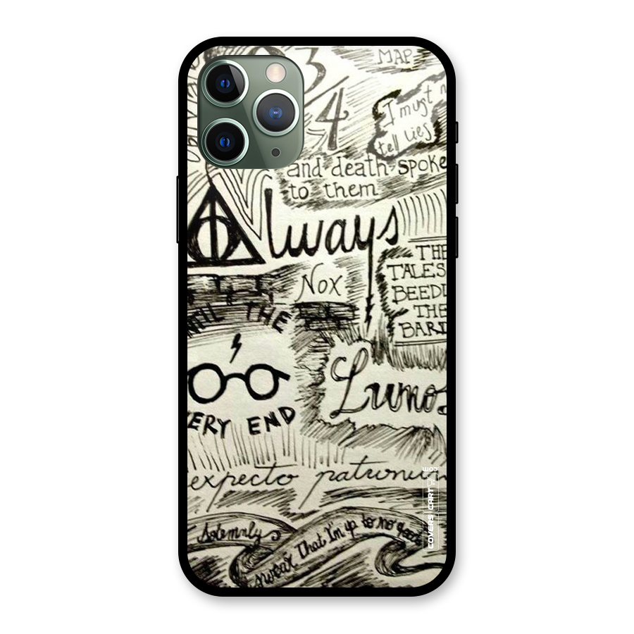 Doodle Art Glass Back Case for iPhone 11 Pro