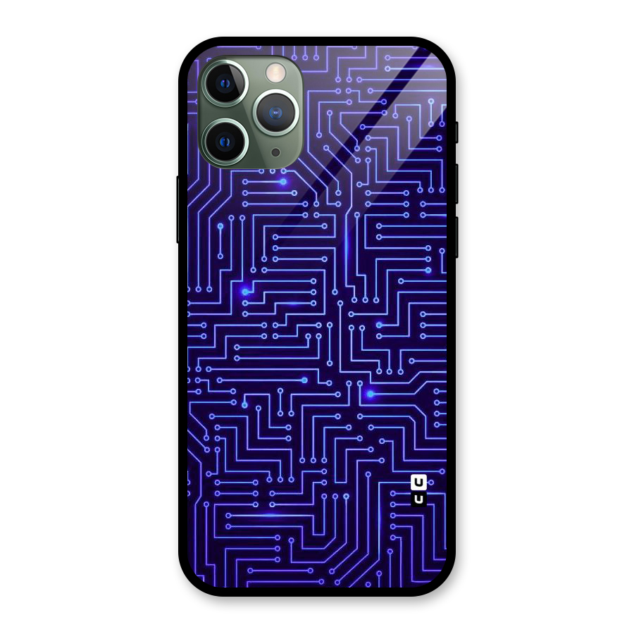 Dotting Lines Glass Back Case for iPhone 11 Pro