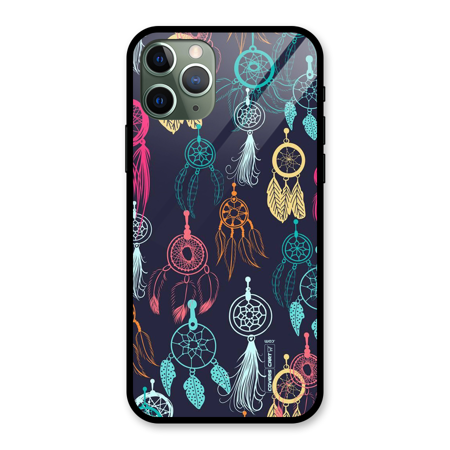 Dream Catcher Pattern Glass Back Case for iPhone 11 Pro