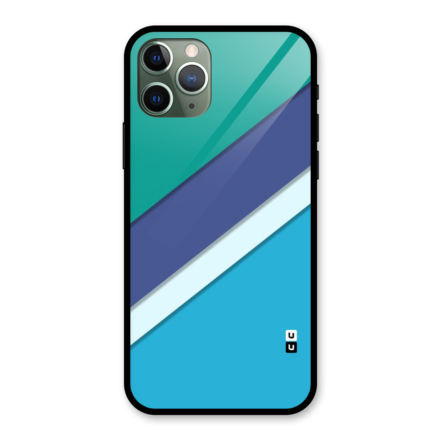 Elegant Colored Stripes Glass Back Case for iPhone 11 Pro
