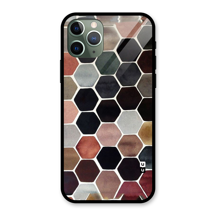 Elite Pastel Hexagons Glass Back Case for iPhone 11 Pro