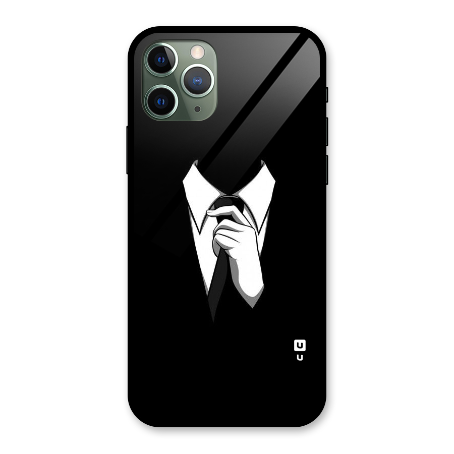Faceless Gentleman Glass Back Case for iPhone 11 Pro