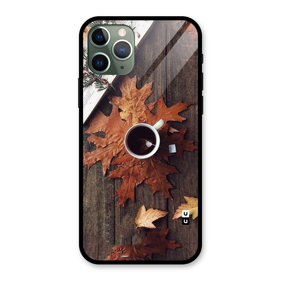Fall Leaf Coffee Glass Back Case for iPhone 11 Pro