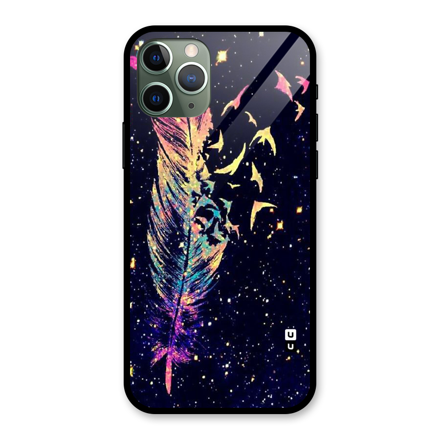 Feather Bird Fly Glass Back Case for iPhone 11 Pro