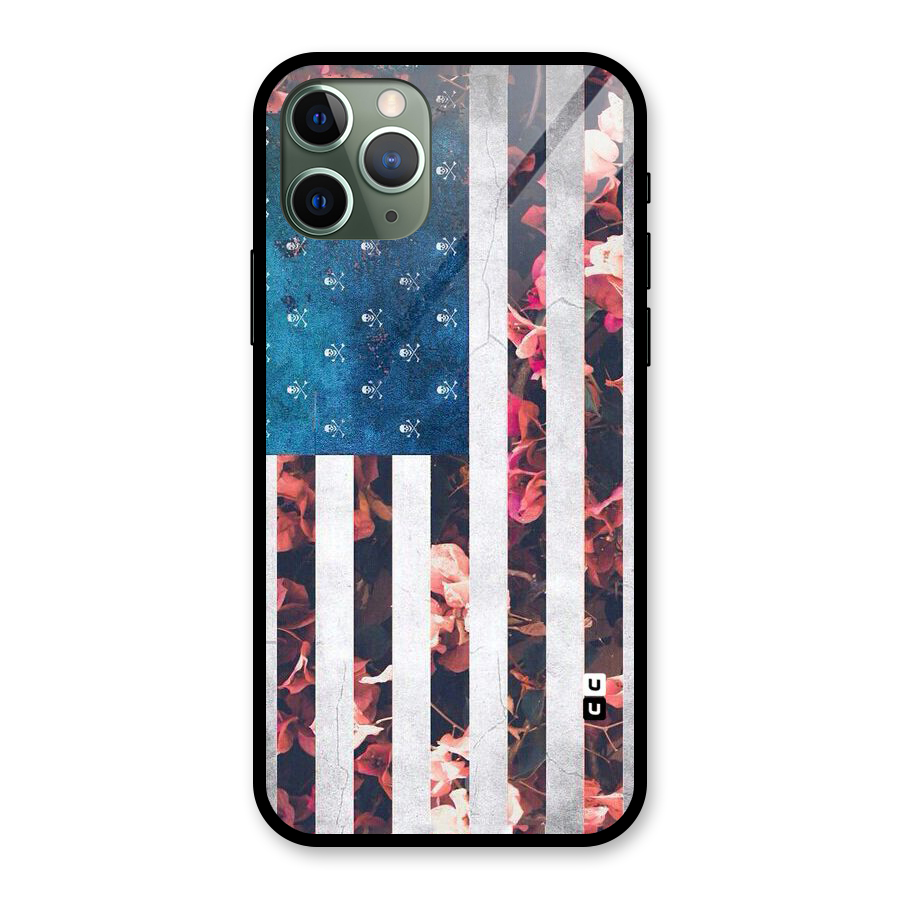 Flag Stripes Glass Back Case for iPhone 11 Pro