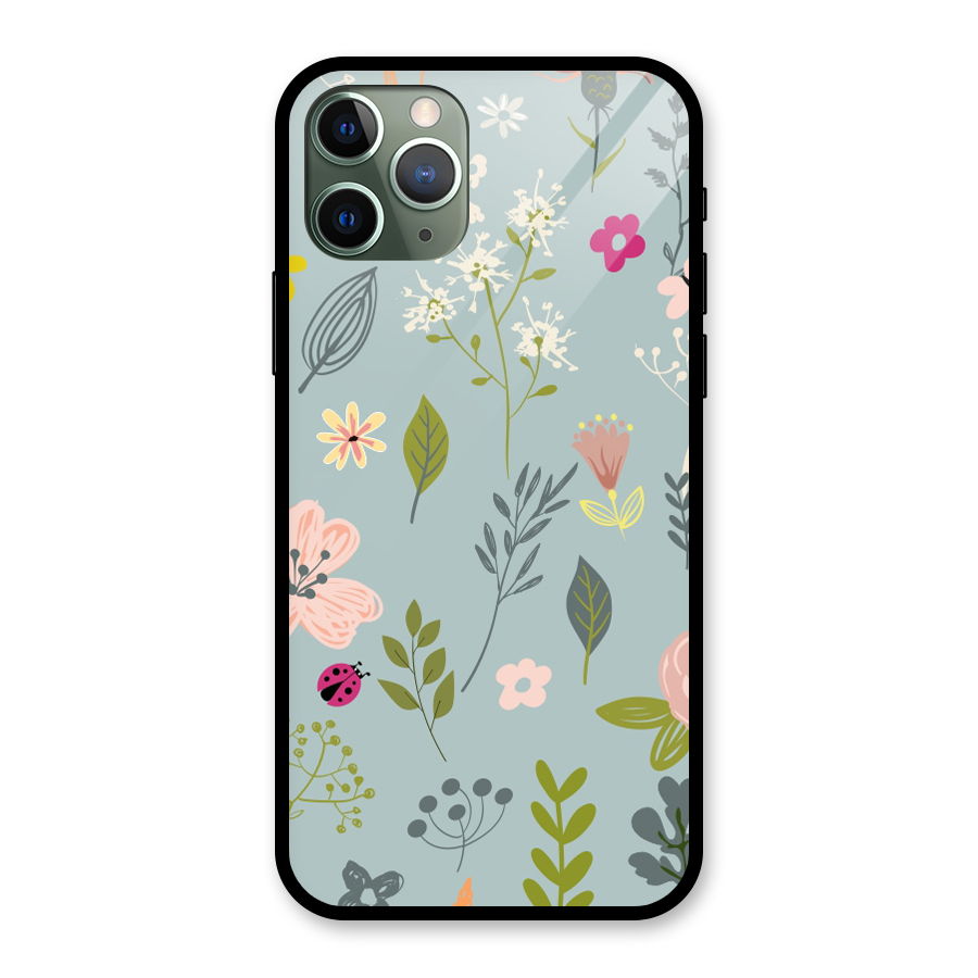 Flawless Flowers Glass Back Case for iPhone 11 Pro
