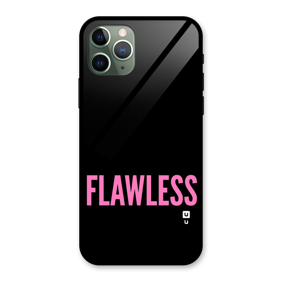 Flawless Pink Design Glass Back Case for iPhone 11 Pro