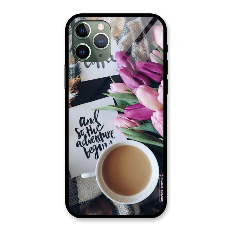 Floral Adventure Glass Back Case for iPhone 11 Pro