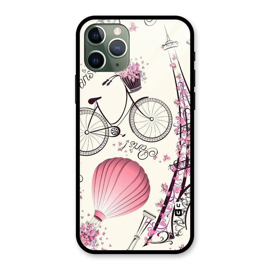 Flower Clipart Glass Back Case for iPhone 11 Pro