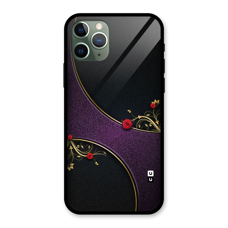Flower Curves Glass Back Case for iPhone 11 Pro