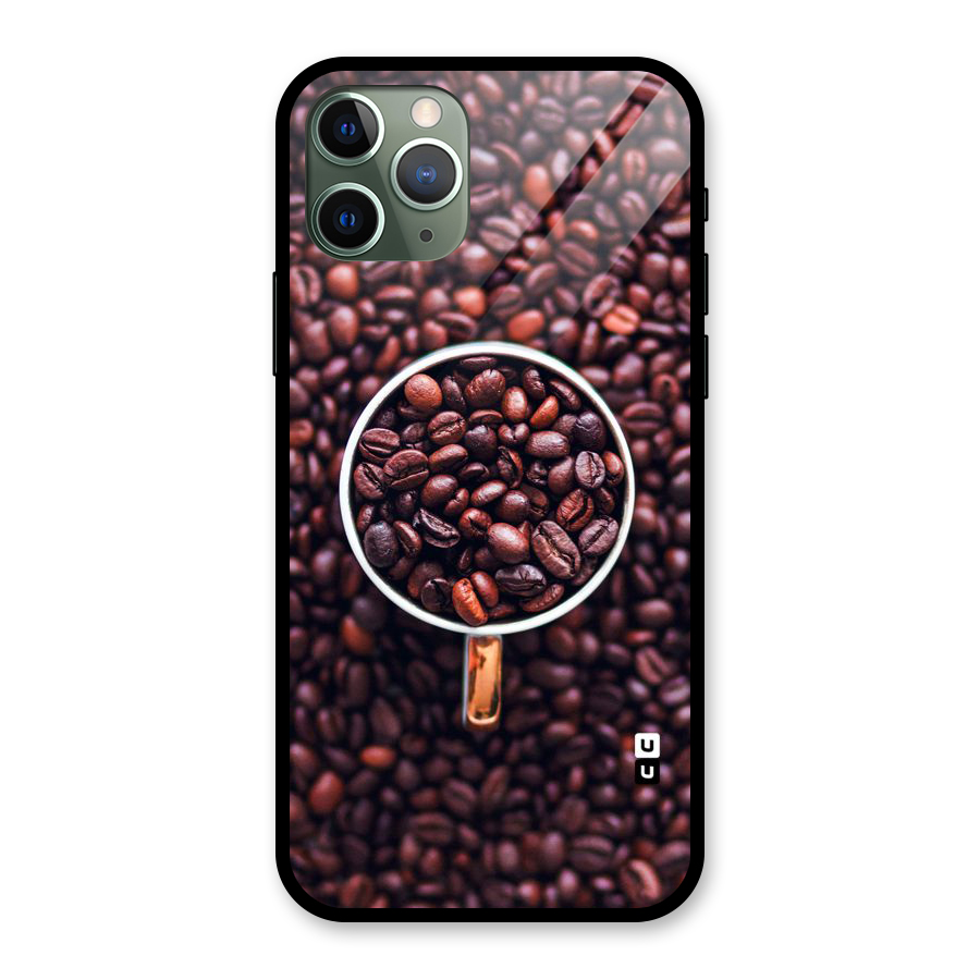 Focus Coffee Beans Glass Back Case for iPhone 11 Pro