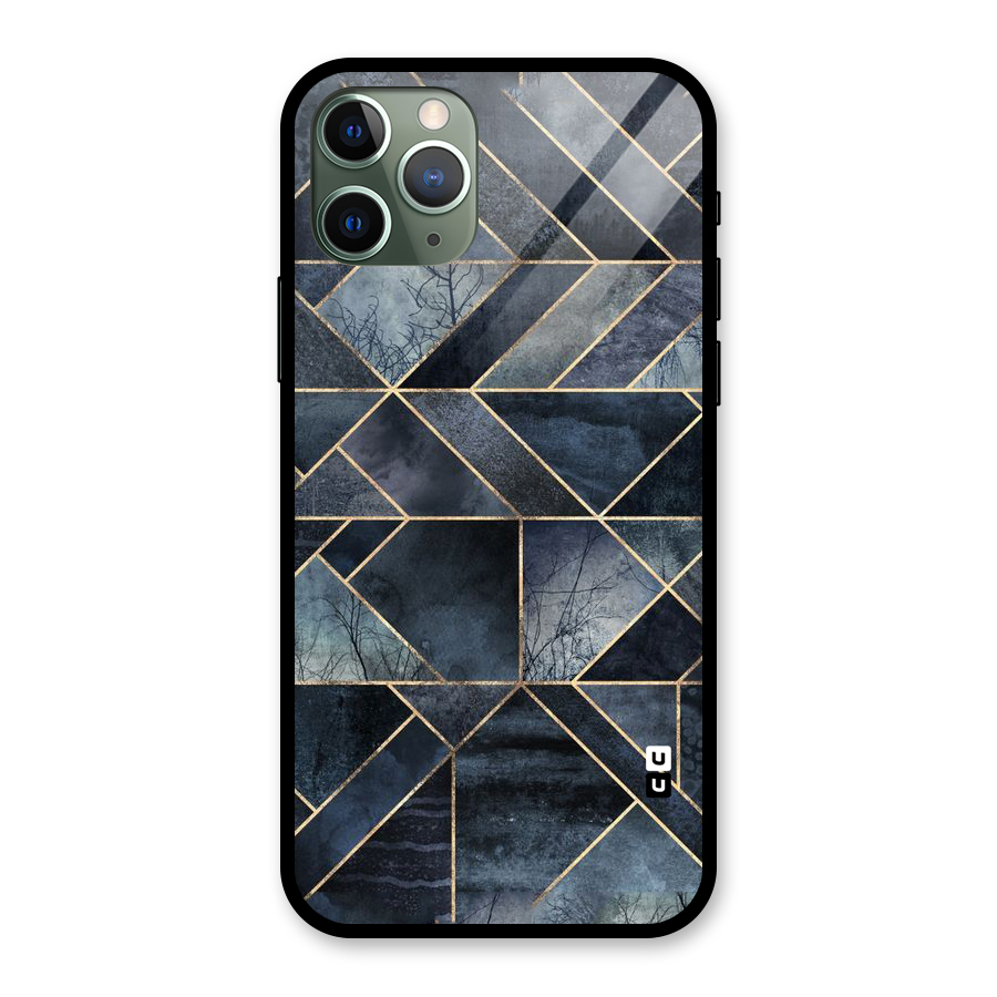 Forest Abstract Lines Glass Back Case for iPhone 11 Pro