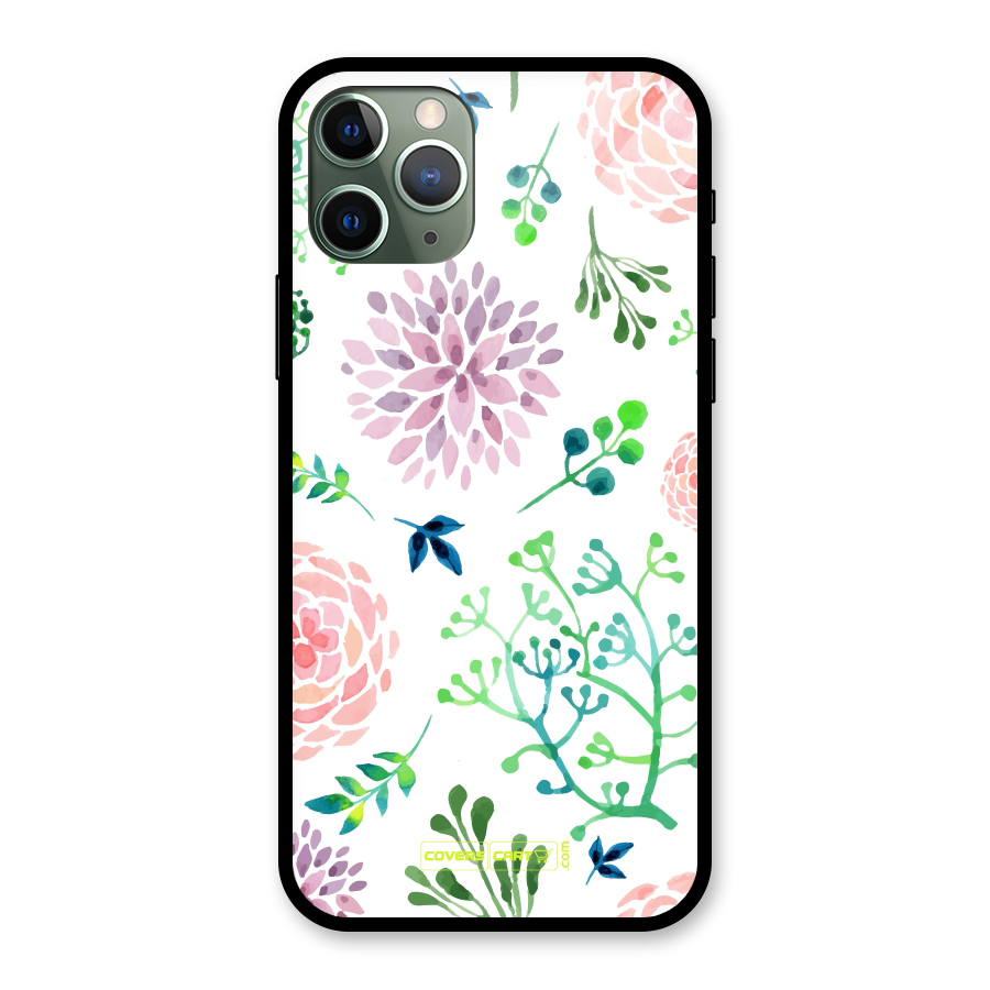 Fresh Floral Glass Back Case for iPhone 11 Pro