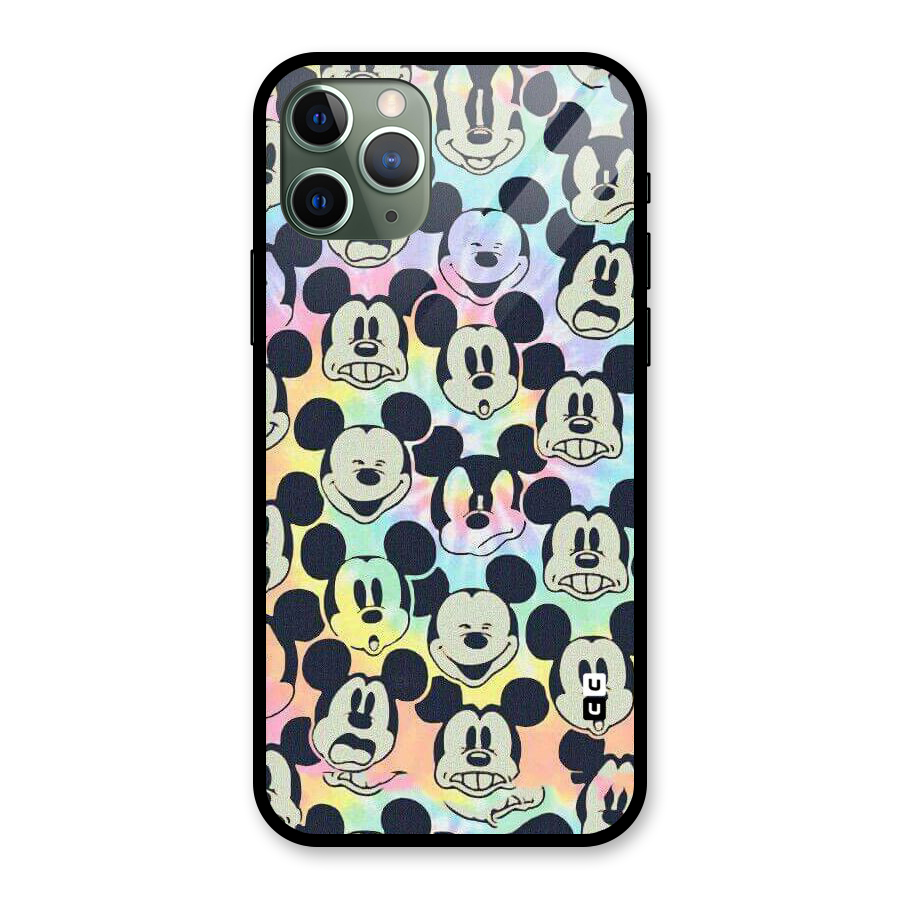 Fun Rainbow Faces Glass Back Case for iPhone 11 Pro