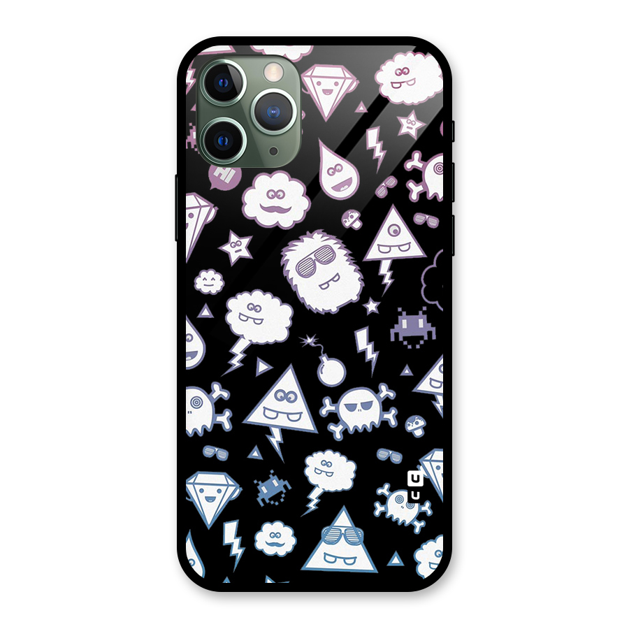 Funny Faces Glass Back Case for iPhone 11 Pro