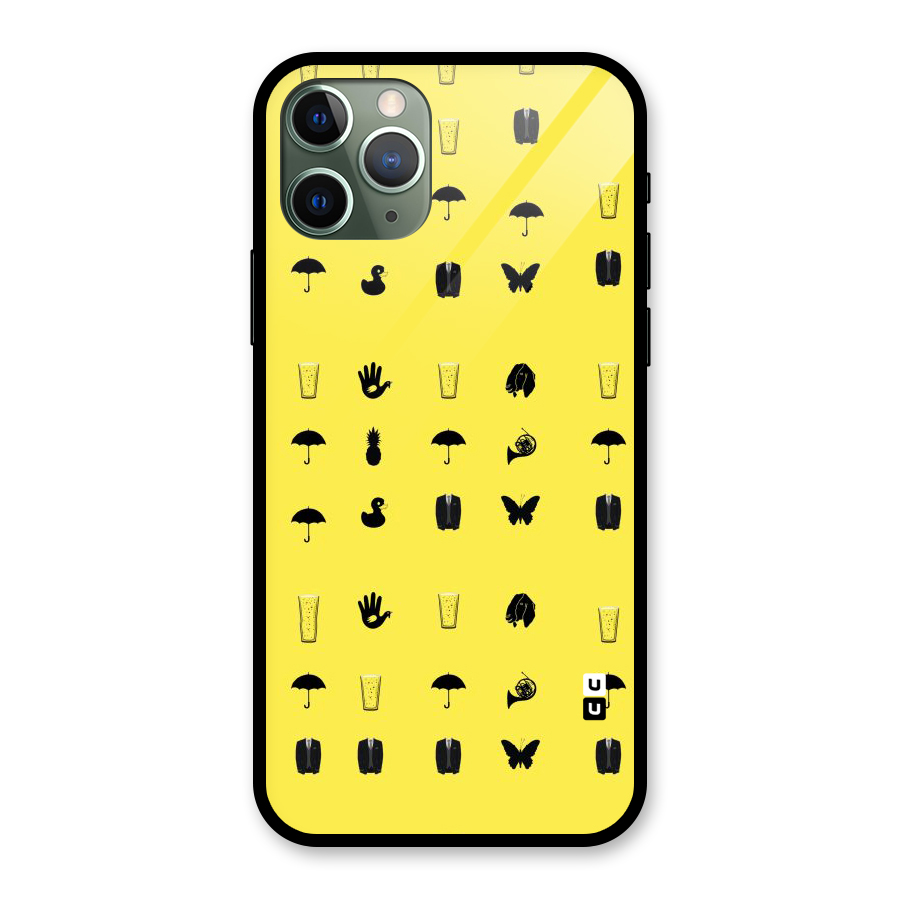 Glass Pattern Glass Back Case for iPhone 11 Pro