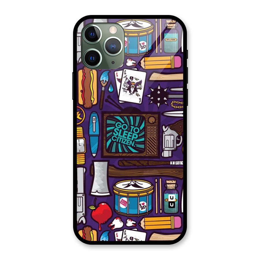 Go To Sleep Glass Back Case for iPhone 11 Pro