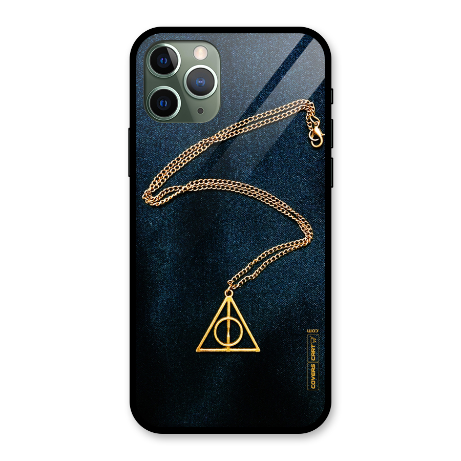 Golden Chain Glass Back Case for iPhone 11 Pro