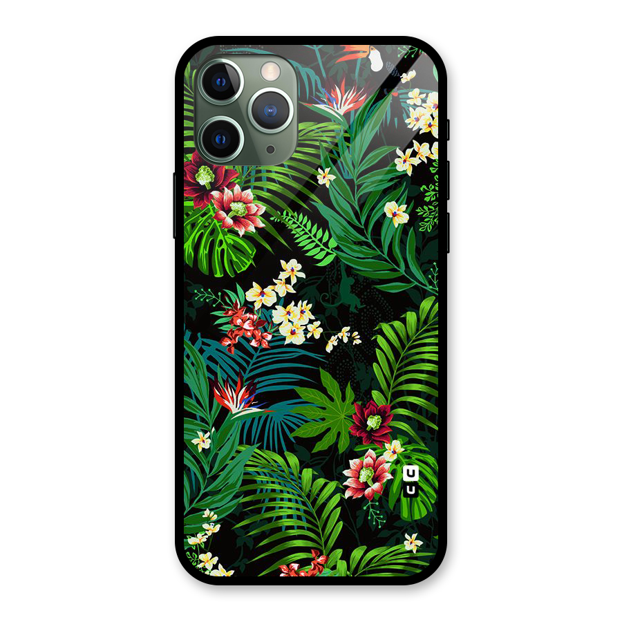 Green Leaf Design Glass Back Case for iPhone 11 Pro