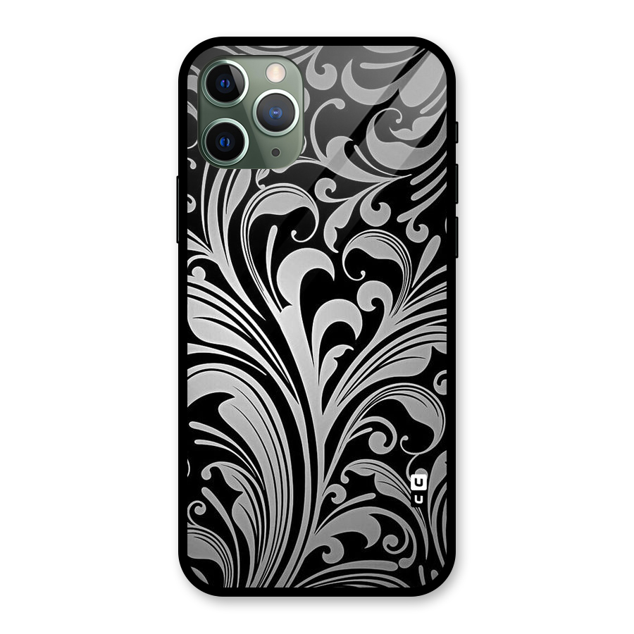 Grey Beauty Pattern Glass Back Case for iPhone 11 Pro