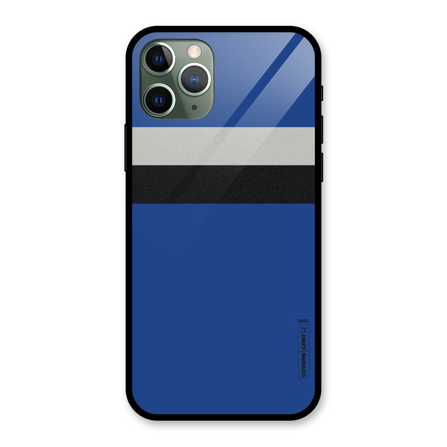 Grey Black Strips Glass Back Case for iPhone 11 Pro