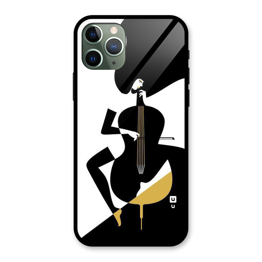 Guitar Women Glass Back Case for iPhone 11 Pro