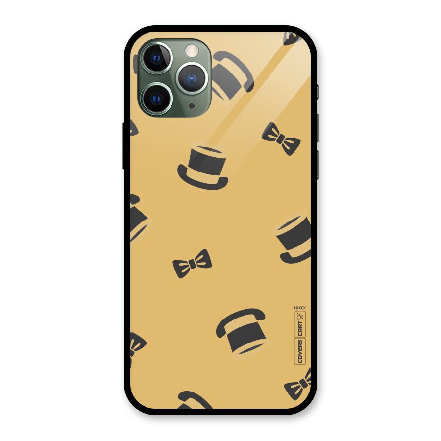Hat and Bow Tie Glass Back Case for iPhone 11 Pro