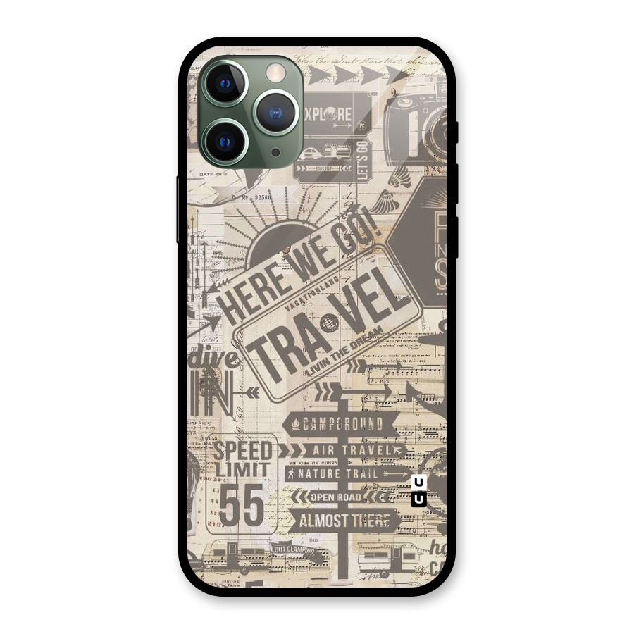 Here We Travel Glass Back Case for iPhone 11 Pro