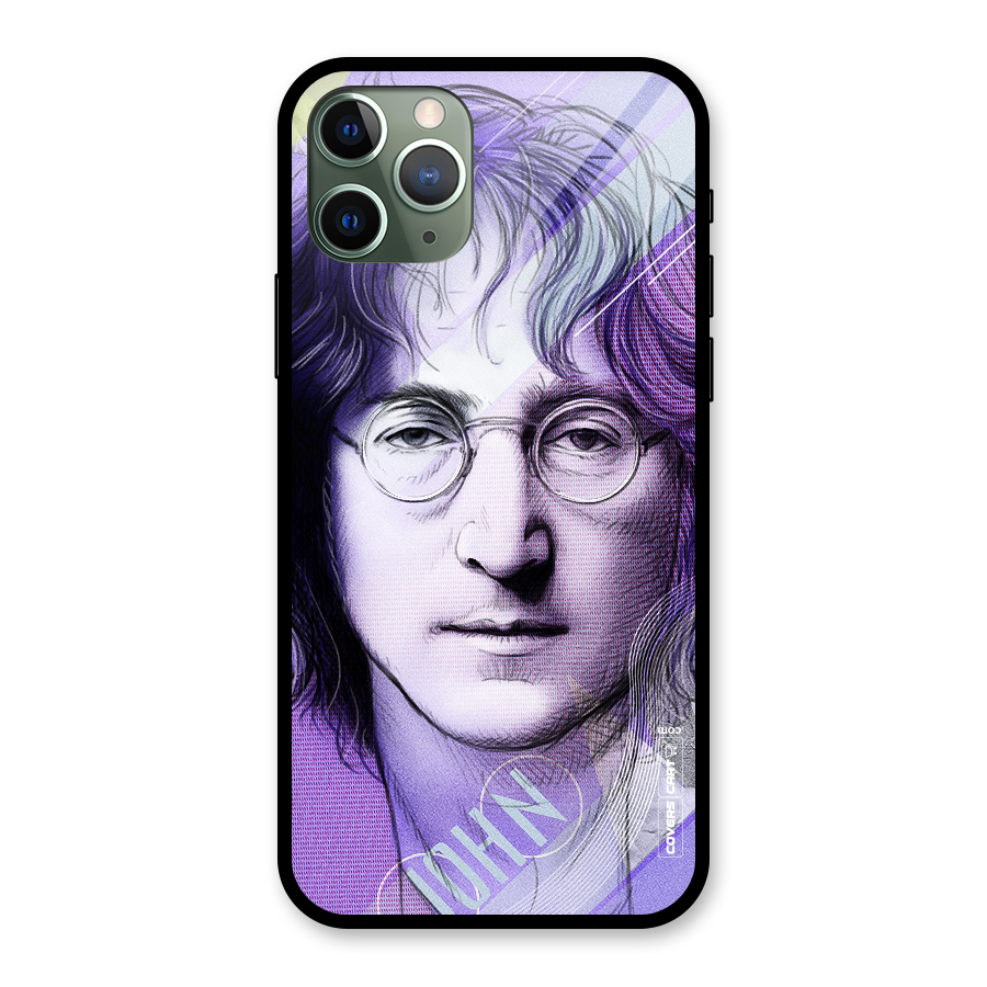 John Lennon Artwork Glass Back Case for iPhone 11 Pro