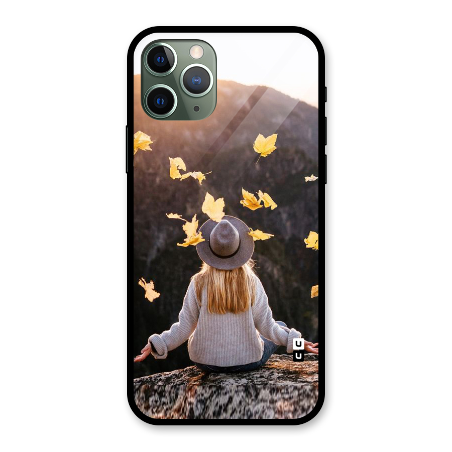Leaf Rain Sunset Glass Back Case for iPhone 11 Pro