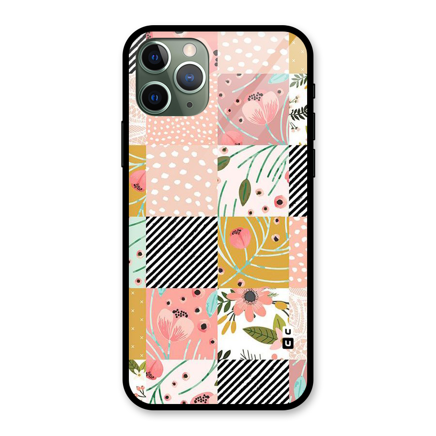 Leaf Stripe Polka Glass Back Case for iPhone 11 Pro