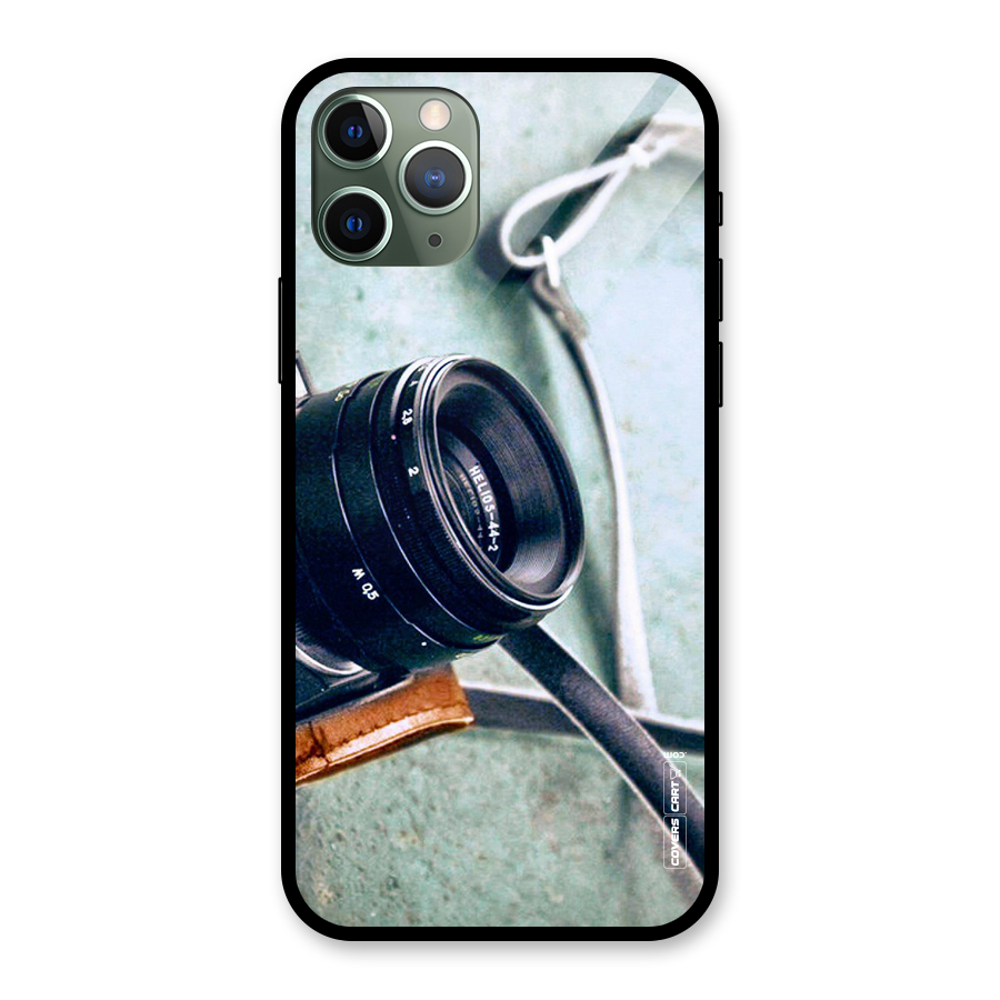 Leather Camera Lens Glass Back Case for iPhone 11 Pro