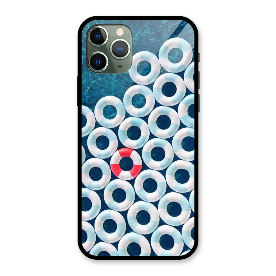 Light Blue Allure Glass Back Case for iPhone 11 Pro