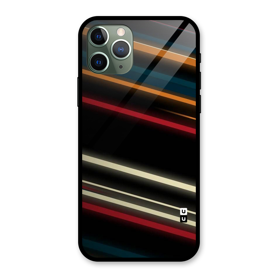 Light Diagonal Stripes Glass Back Case for iPhone 11 Pro